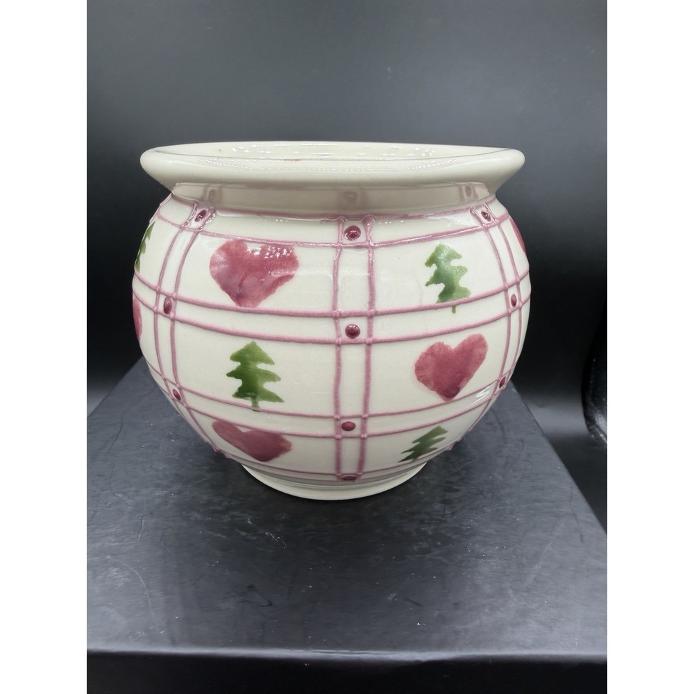 🌳❤️ Hartstone Pottery Heart & Tree Vase / Planter – Vintage ❤️🌳